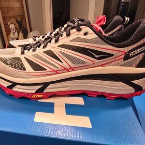 Hoka One One Mafate Speed 2 Galactic Grey Ruby Red 1126851-GTCG Mens SZ 12 NEW